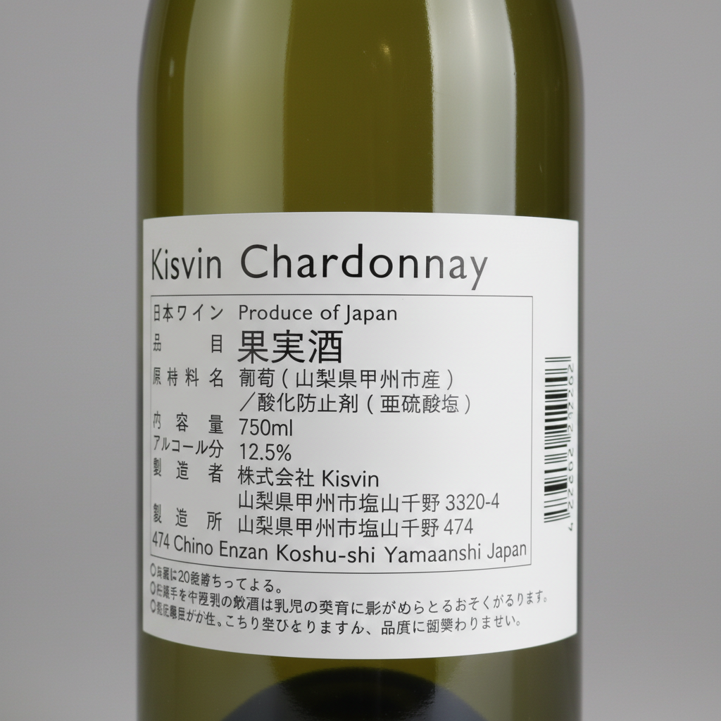 Kisvin Chardonnay 2022(キスヴィン・シャルドネ)|山梨県産 白ワイン