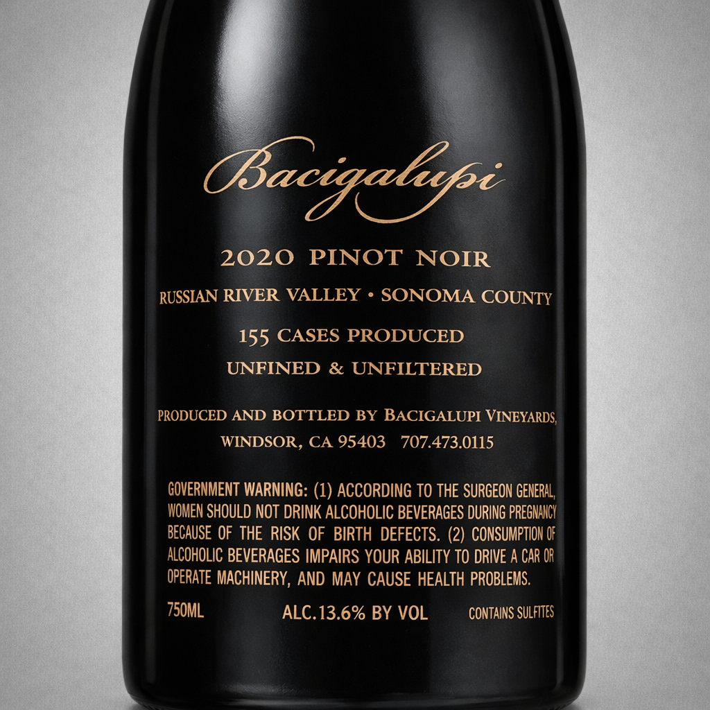 Bacigalupi Pinot Noir Frost Ranch 2020