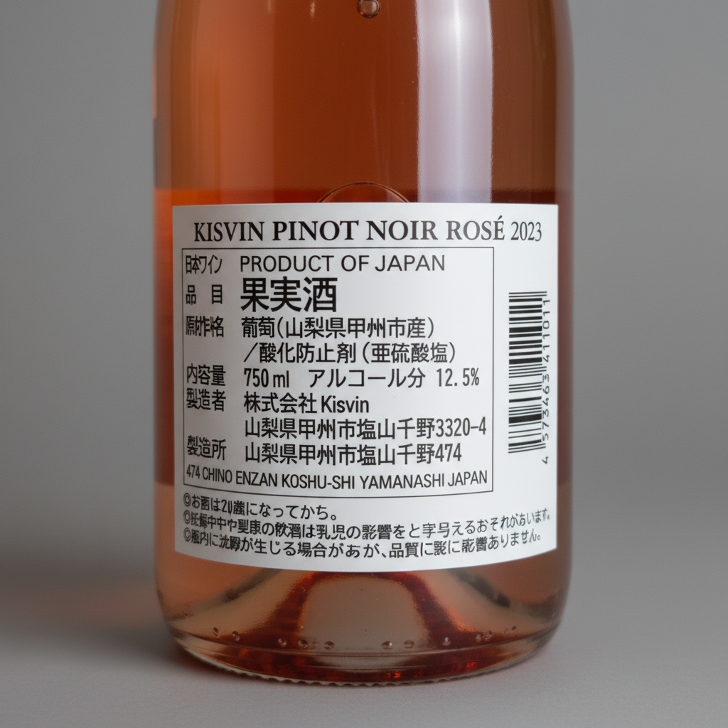 Kisvin Pinot Noir Rosé 2023（キスヴィン・ピノ・ノワール・ロゼ）｜山梨県産 ロゼワイン