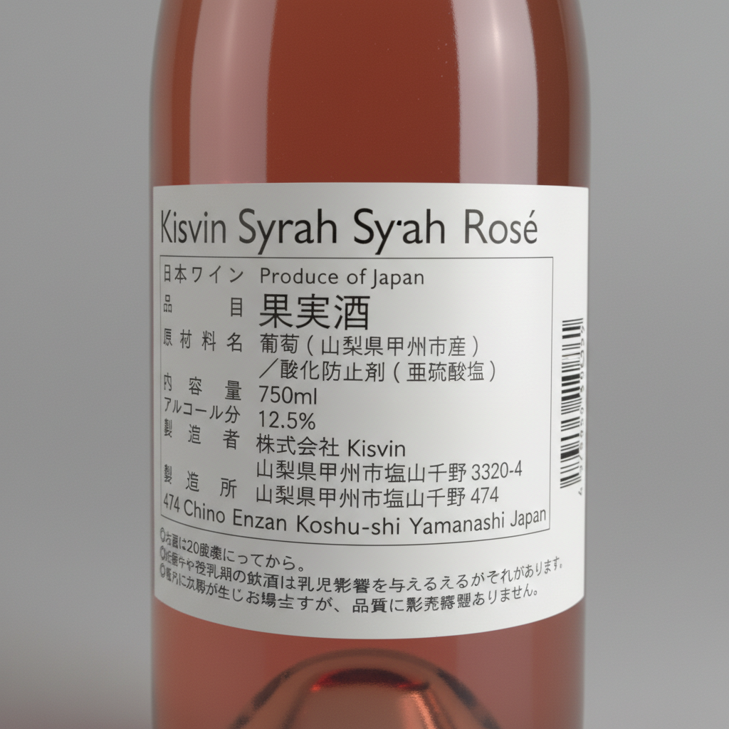 Kisvin Syrah Rosé 2022（キスヴィン・シラー・ロゼ）｜山梨県産 ロゼワイン